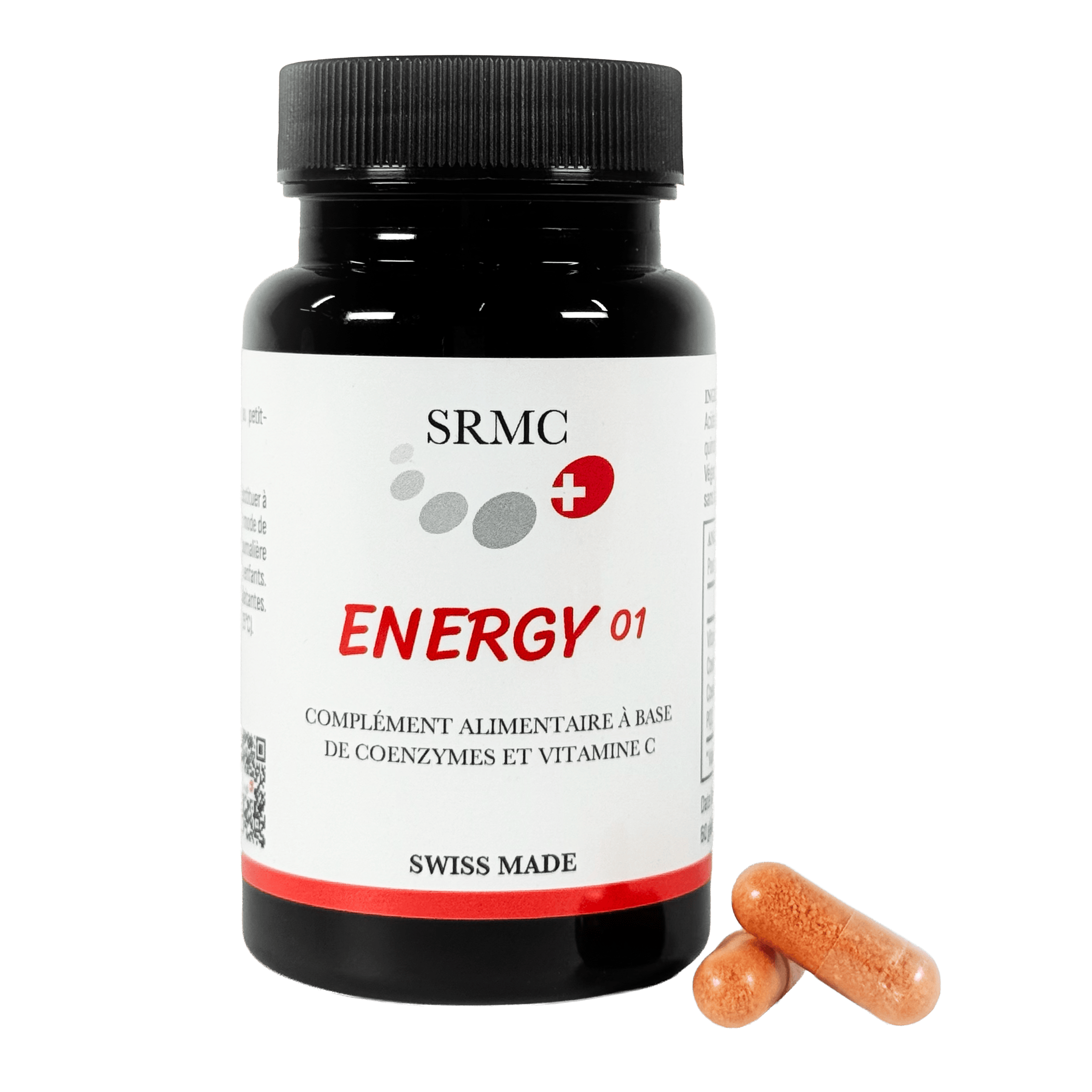 Flacon ENERGY 01 avec gélules – Complément alimentaire SRMC